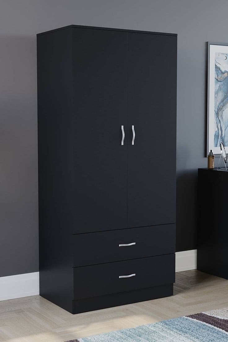 Vida Designs Riano 2 Door 2 Drawer Wardrobe - Black