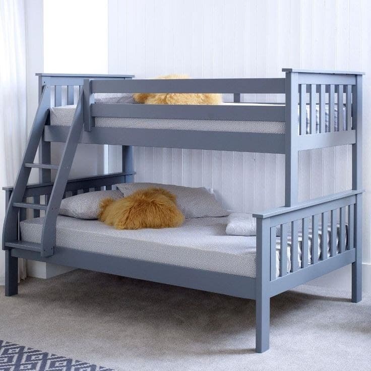 Atlantis Grey Wooden Triple Sleeper Bed Frame – 3ft Single Top & 4ft Small Double Bottom
