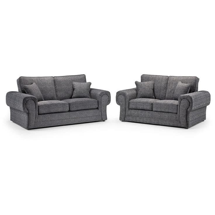 Wilcot 3+2 Seater Fabric Sofa Set Full Back - Lisbon Grey
