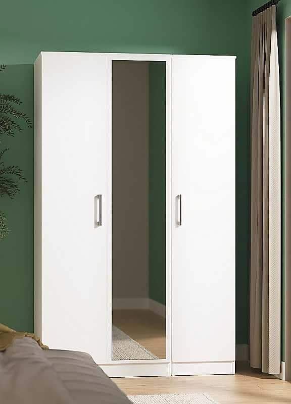 Banfield Norfolk 3 Door Mirrored Wardrobe - Grey