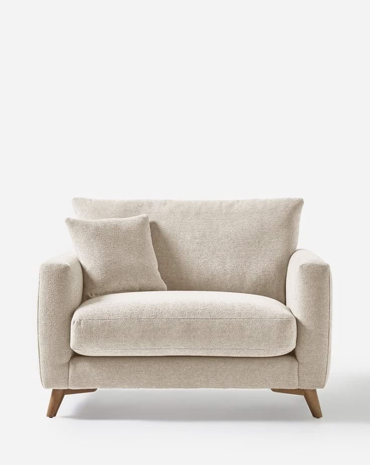 JD Williams Beckett Chenille Snuggle Chair - Cream