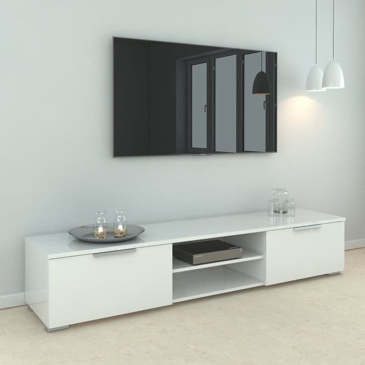 Norval High Gloss White TV Stand for TVs up to 75