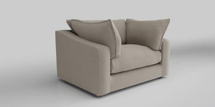 The Sumptuous Deep Relaxed Sit 2-Seater Small Sofa - Light Natural Ripple Chenille