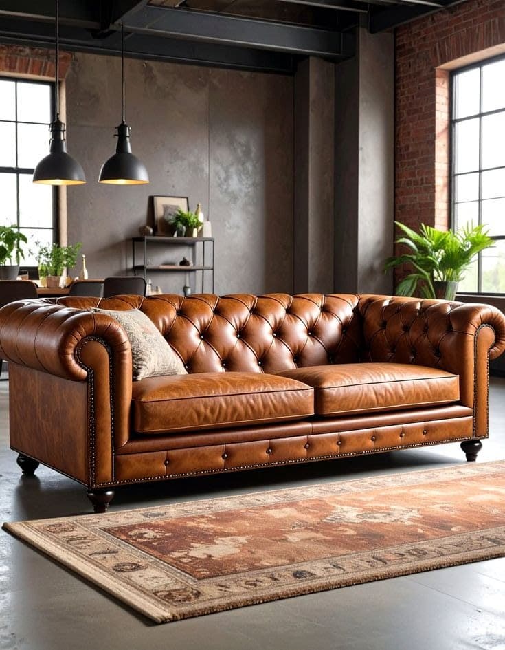 Classic Vintage Tan Brown Leather Chesterfield Sofa Sofas – Handcrafted Tufted 2 & 3 Seater Settee Set