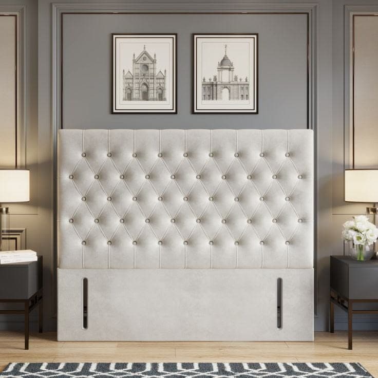 Radiance Chesterfield Upholstered Floor-Standing Headboard – Small Double