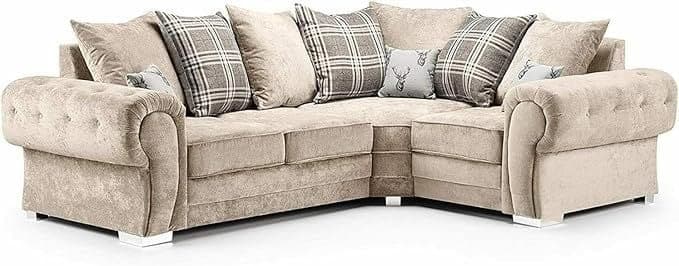Verona Scatter Back 3 Corner 3 (3C3) Large Sofa - Mink / Cream - 278cm