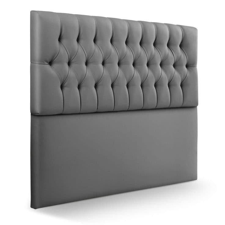 Windsor Chesterfield Leather Upholstered Floor-Standing Headboard