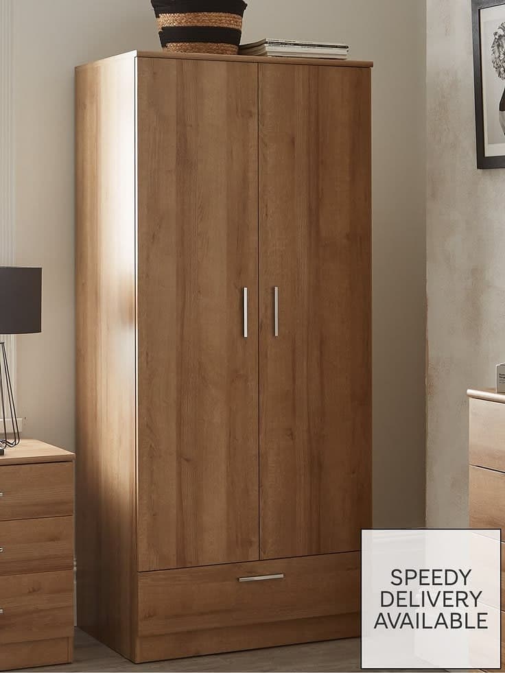The Very Collection Panama 2 Door, 1 Drawer Wardrobe - FSC® Certified