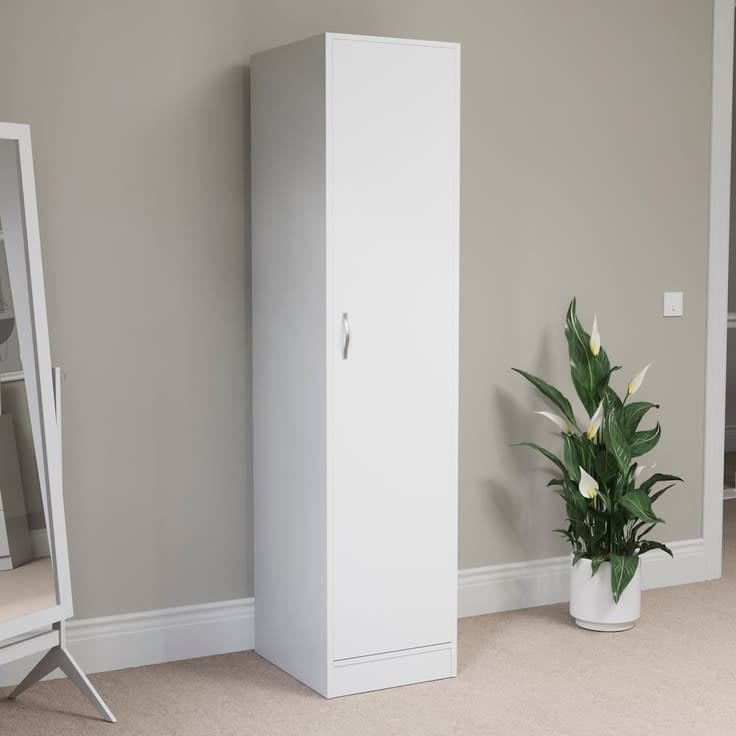 Vida Designs Riano 1 Door Wardrobe With Shelf & Clothes Rail - White