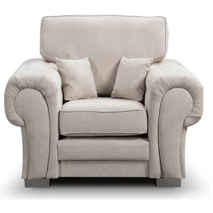 NEW Verona Sofa Suite 1 Seater Full Back - Beige