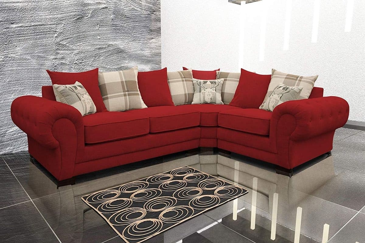 Verona Luxury Fabric Corner & 3+2 Seater Sofa Set | Modern Scatter Back Suite UK