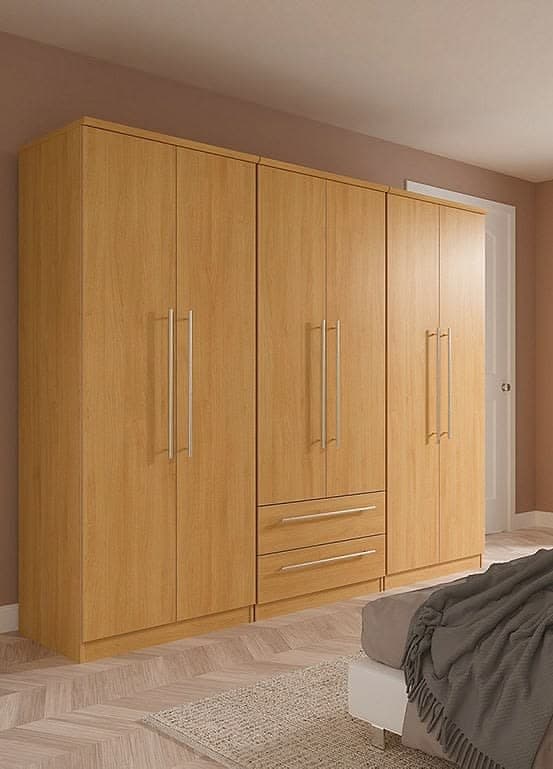 Banfield Loxley 6 Door 2 Drawer Wardrobe - Oak Effect