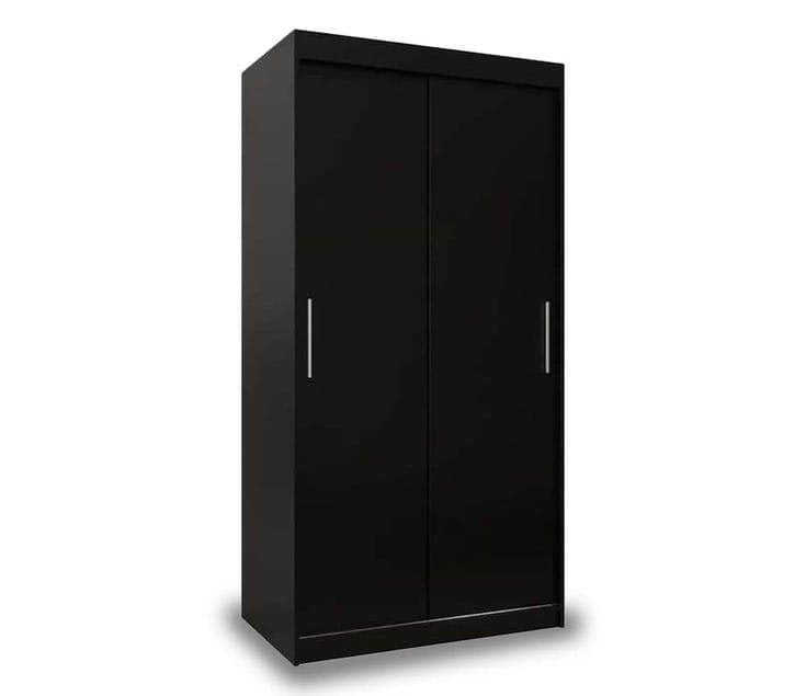 Harrogate Black Sliding Door Wardrobe 100cm - Black