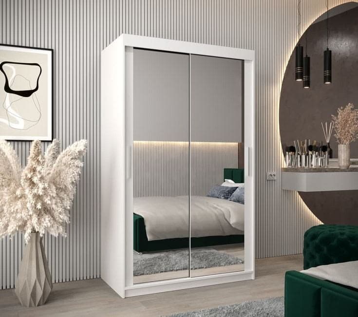 Tokyo III Sliding Door Wardrobe 120cm - White