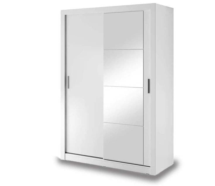 Liverpool White Sliding Door Wardrobe 150cm