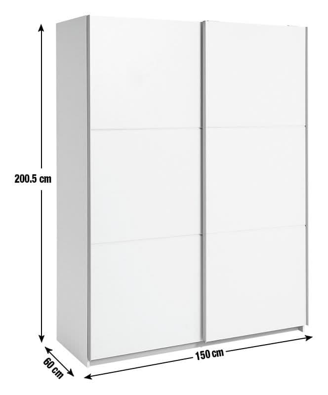 Habitat Holsted 150cm Sliding Wardrobe - White