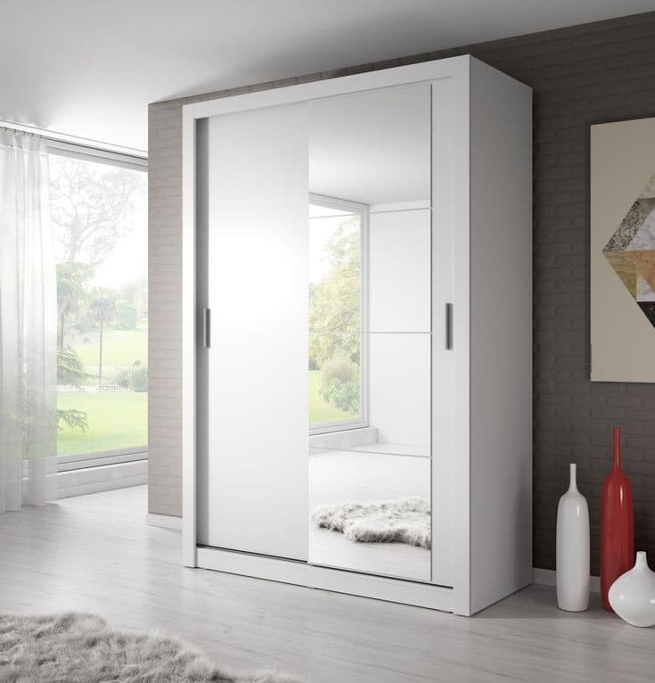 Arti 4 - 2 Sliding Door Wardrobe 150cm - White