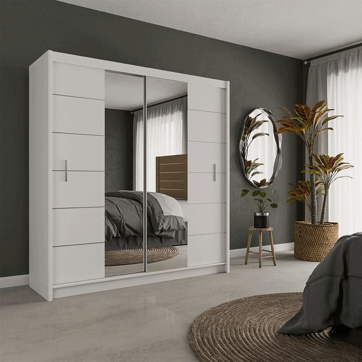 Lizbona 2 203cm Sliding Door Wardrobe - White