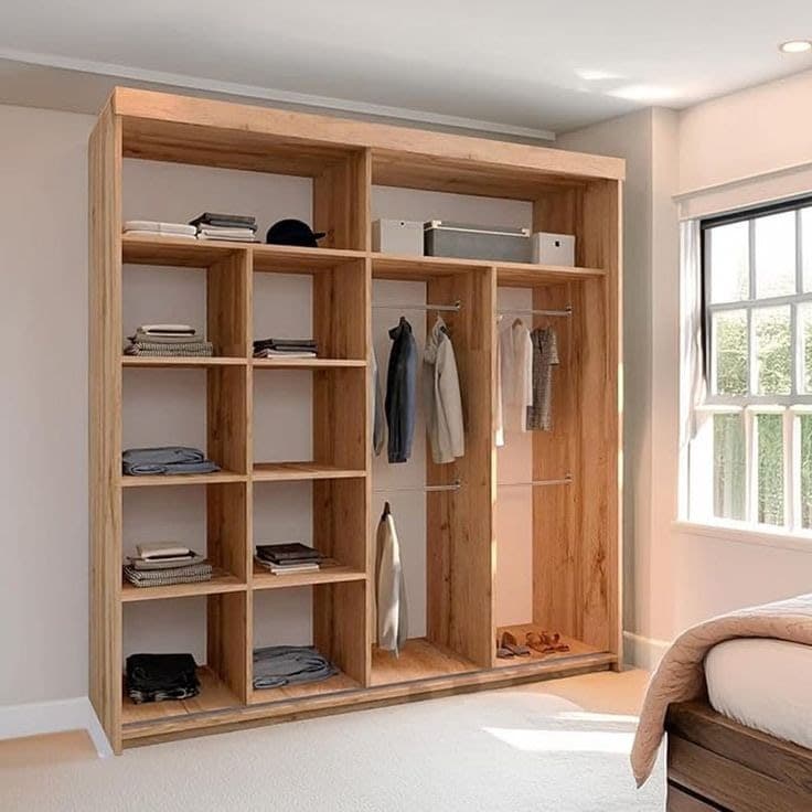 Lexy 203cm 2-Door Sliding Wardrobe – Oak