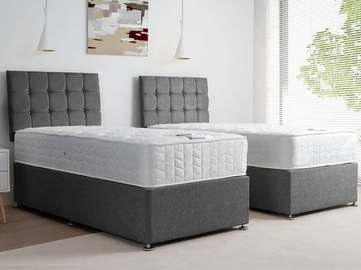 Zip and Link Upholstered Divan Bed Set