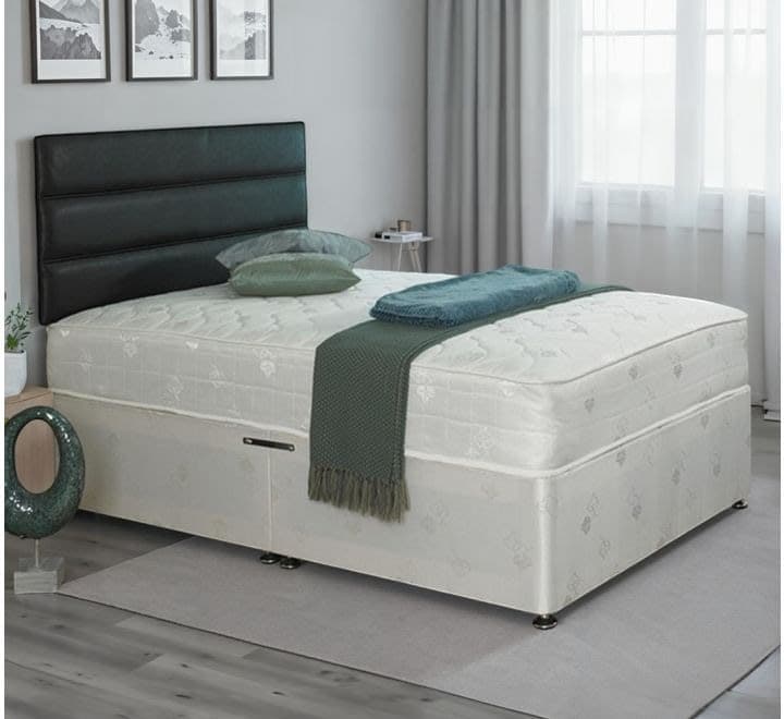 Diamond 4ft Small Double Divan Bed with Orthopaedic Sprung Mattress