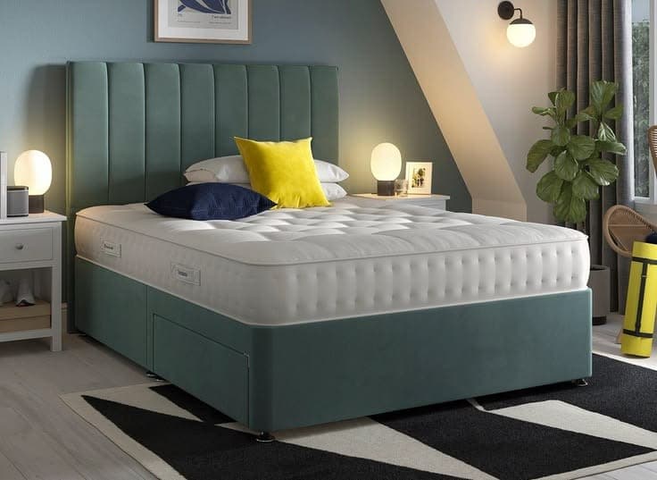 Dream Team Divan Bed Base - 4'0 Small Double - Blue