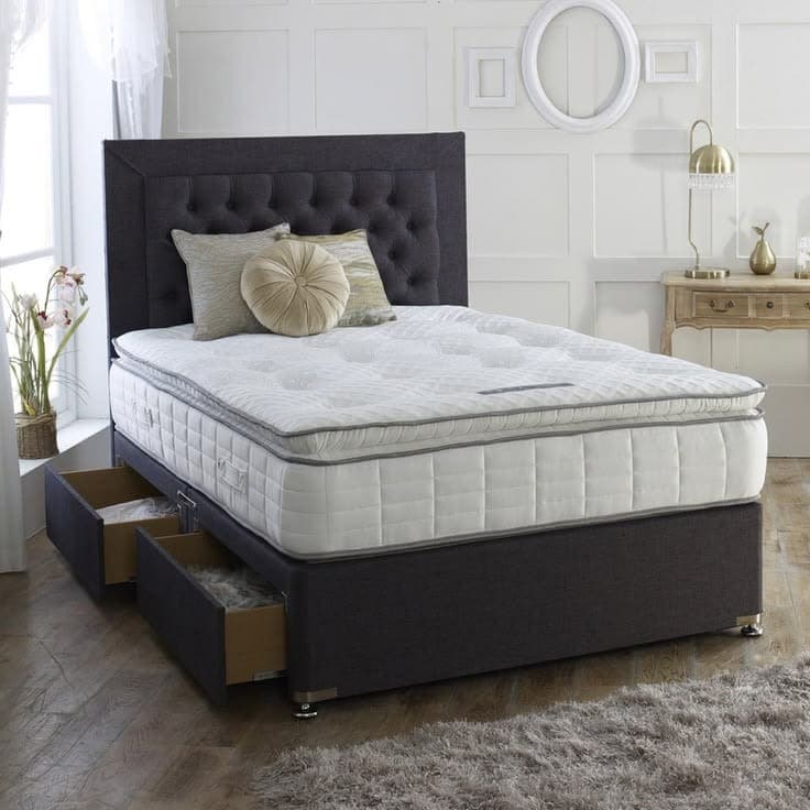 Dura Beds Cagliari Pillow Top Divan Bed Set with 1000 Pocket Springs & Drawers