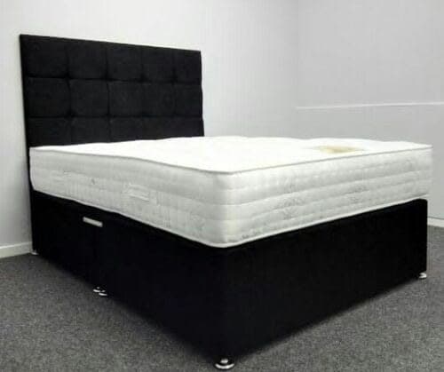 Solid Heavy Duty Reinforced Lift-Up Divan Bed Set with Headboard & Mattress