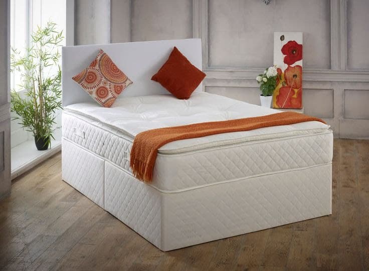 Pillowtop Divan Bed Set With Pocket Memory