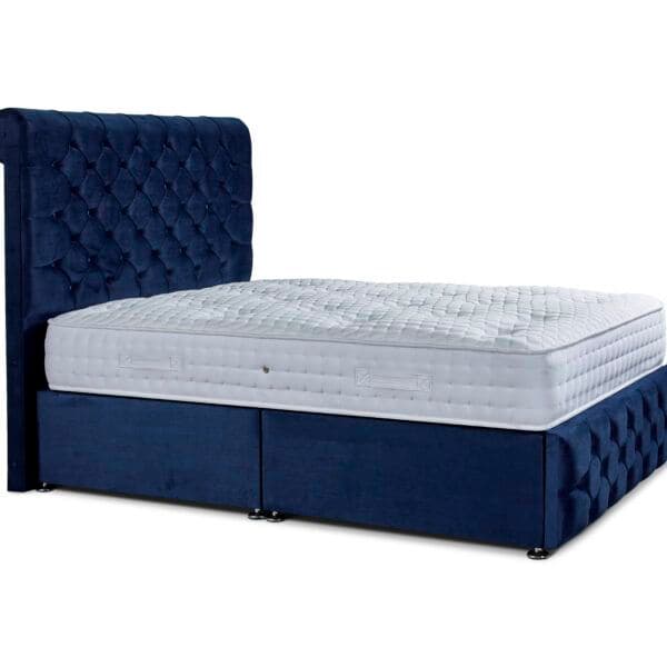 Newbury Deep Buttoned Divan Bed Base with Storage & Headboard