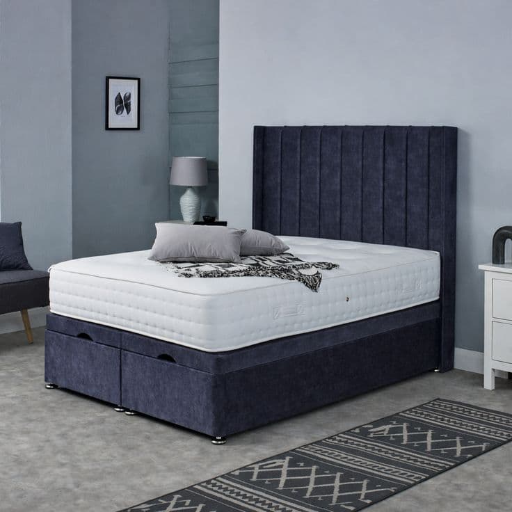 Loria Ottoman Divan Storage Bed with Wing Headboard