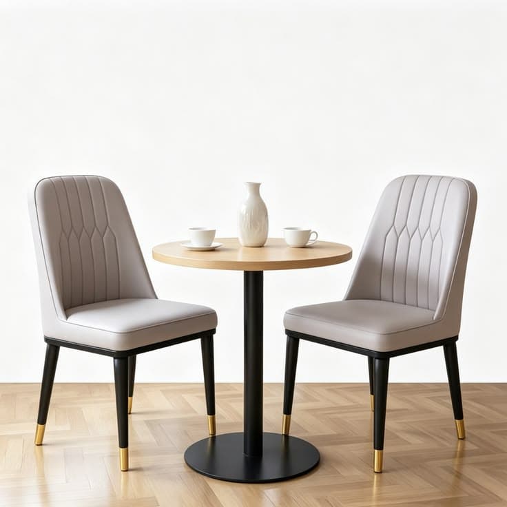 Modern Grey Dining Chair Set