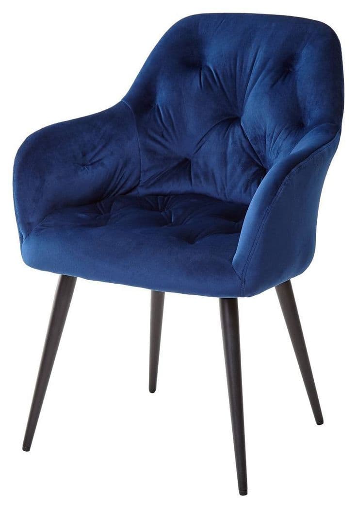 Arabis Velvet Tufted Armchair Dining Chair