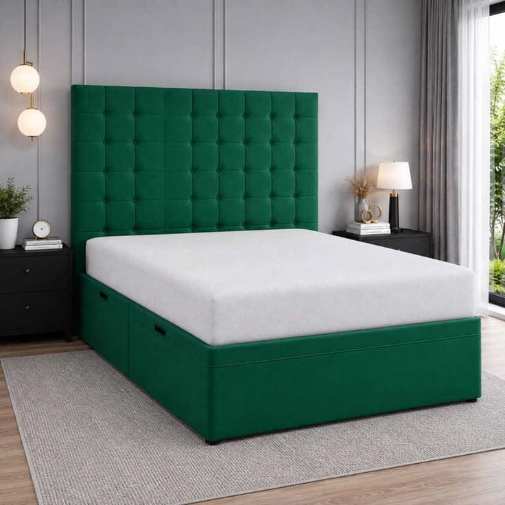 Luxury Diana Upholstered Storage Bed with Elegant Headboard