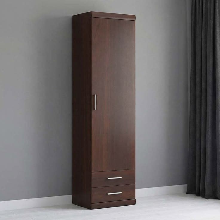 FTG Imperial Display Cabinet - 1 Door - Narrow - Mahogany
