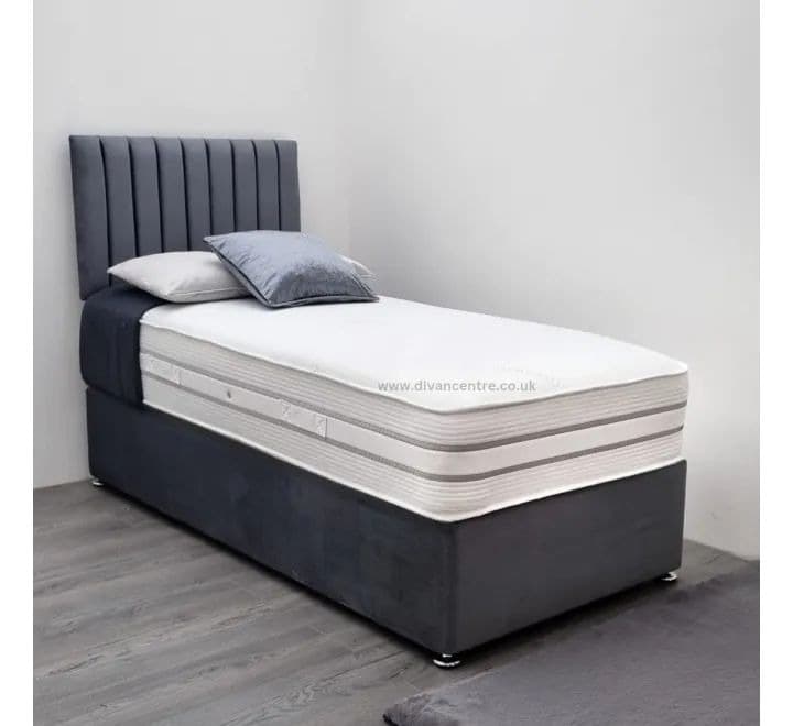 Milan 3ft Single Divan Bed – 2000 Pocket Memory Foam Airflow Mattress Included