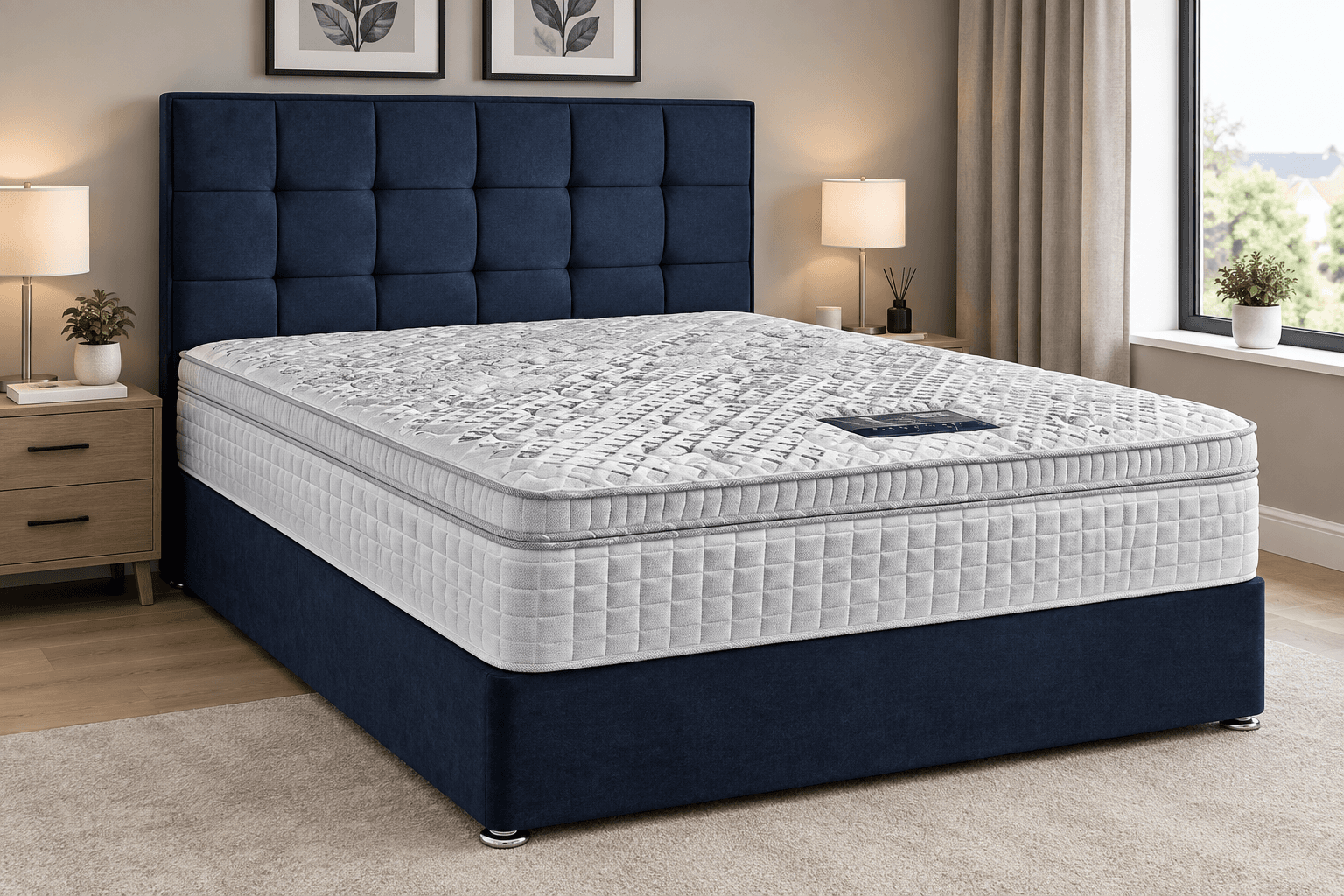 Comforest Deluxe Divan Bed Frame with Headboard