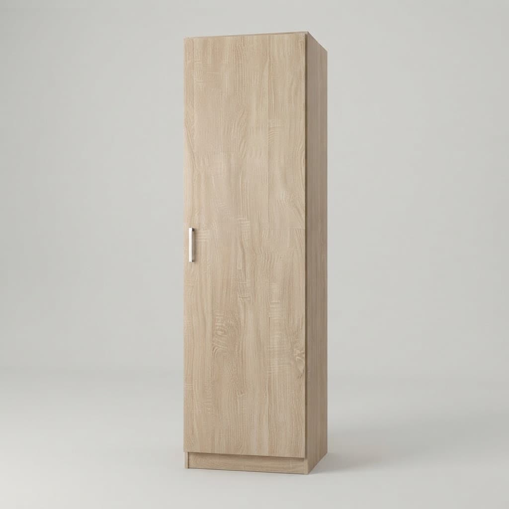 FANDRUP 1 Door Wardrobe 50x176cm - Light Oak Finish