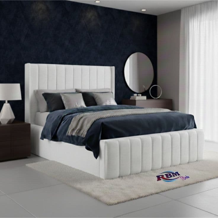 The Panel Wingback Bed with Matching Footboard